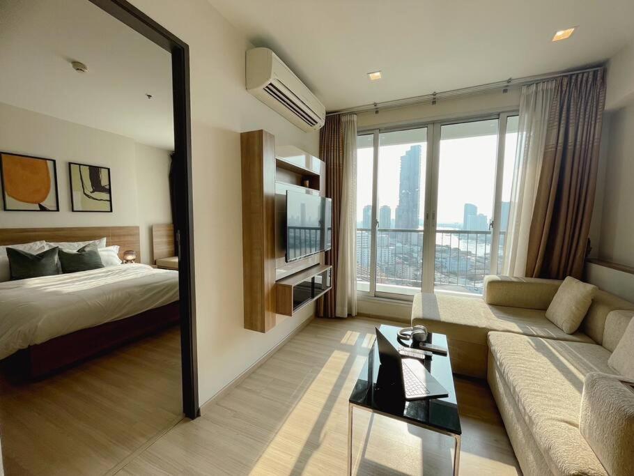 Luxurious Downtown River View Chao Phraya River Apartment Bangkok Exterior foto